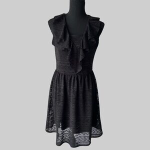 Molly Bracken Ruffles Sleeveless Lace  Dress